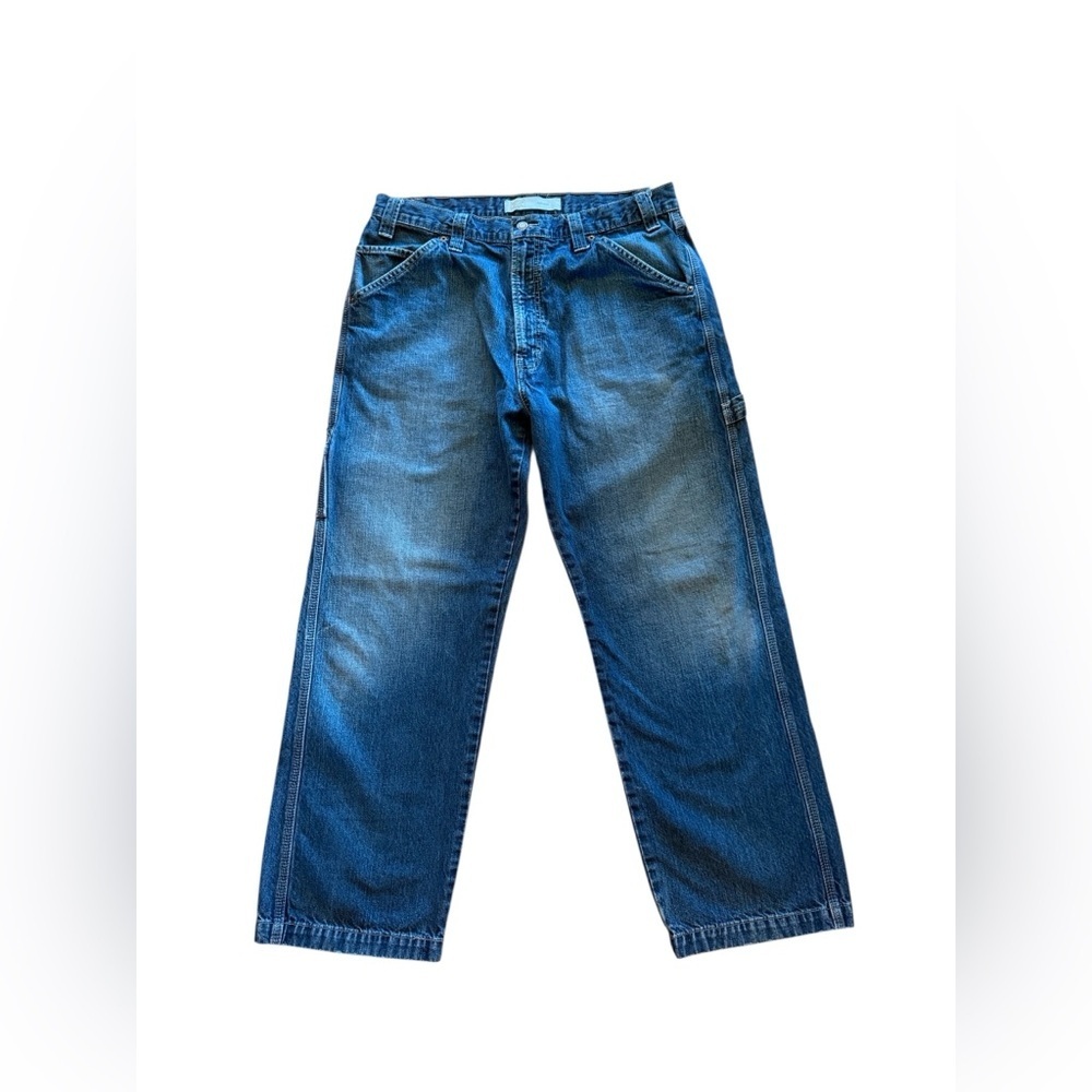 Signature Levi Strauss W36 L30 Carpenter Jeans Relaxed Fit Workwear 100% Cotton